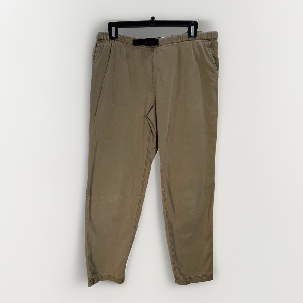 VTG KAVU Pants Men's Sz Medium Belted Canvas Cotton Hike Climb Brown USA Made